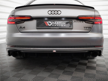 Maxton Design Rear Valance Audi A4 S-Line B9 (Version with single exhaust tips on both sides) - AU-A4-B9-SLINE-RS1GO_O - Image 4