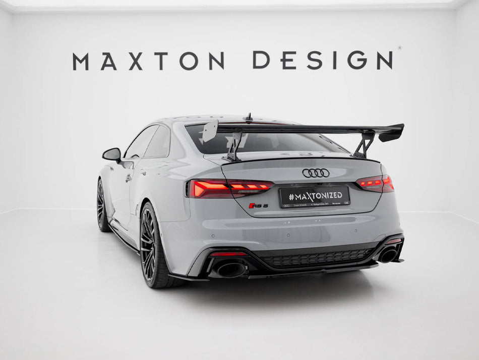 Maxton Design Carbon Spoiler With External Brackets Uprights V.1 Audi A5 / A5 S-Line / S5 / RS5 Coupe F5 / F5 Facelift - CF-AU-S5-2F-C-WING5-EXT-245-P-1 - Image 2