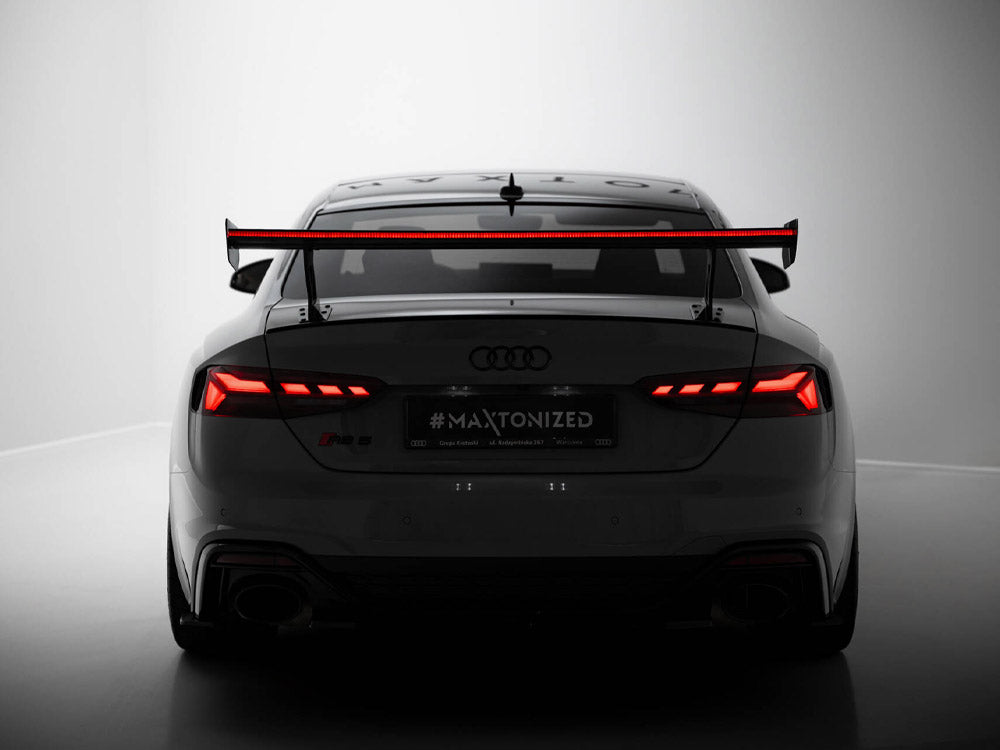 Maxton Design Carbon Spoiler With External Brackets Uprights V.1 + LED Audi A5 / A5 S-Line / S5 / RS5 Coupe F5 / F5 Facelift - CF-AU-S5-2F-C-WING5-EXT-245-P+LED-1 - Image 5