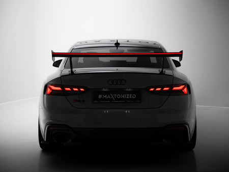 Maxton Design Carbon Spoiler With External Brackets Uprights V.1 + LED Audi A5 / A5 S-Line / S5 / RS5 Coupe F5 / F5 Facelift - CF-AU-S5-2F-C-WING5-EXT-245-P+LED-1 - Image 5