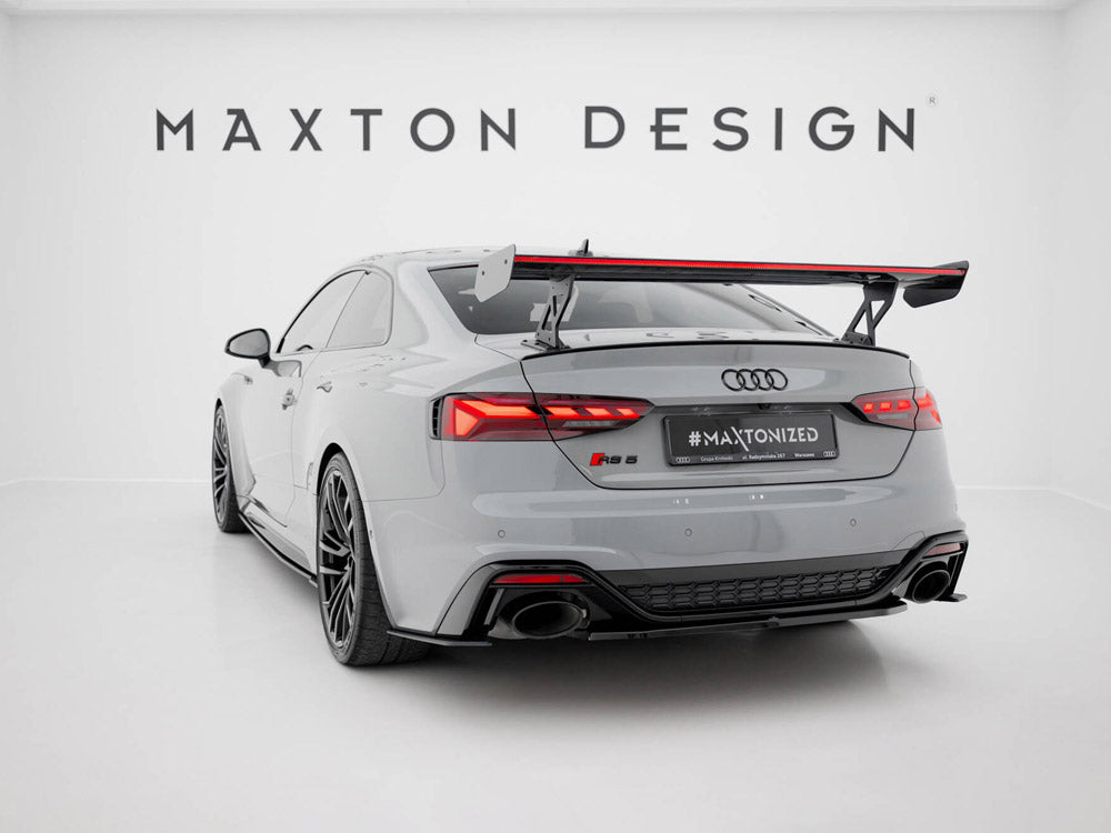 Maxton Design Carbon Spoiler With External Brackets Uprights V.1 + LED Audi A5 / A5 S-Line / S5 / RS5 Coupe F5 / F5 Facelift - CF-AU-S5-2F-C-WING5-EXT-245-P+LED-1 - Image 6
