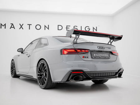 Maxton Design Carbon Spoiler With External Brackets Uprights V.1 + LED Audi A5 / A5 S-Line / S5 / RS5 Coupe F5 / F5 Facelift - CF-AU-S5-2F-C-WING5-EXT-245-P+LED-1 - Image 7