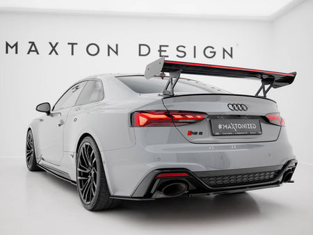 Maxton Design Carbon Spoiler With External Brackets Uprights V.1 + LED Audi A5 / A5 S-Line / S5 / RS5 Coupe F5 / F5 Facelift - CF-AU-S5-2F-C-WING5-EXT-245-P+LED-1 - Image 8