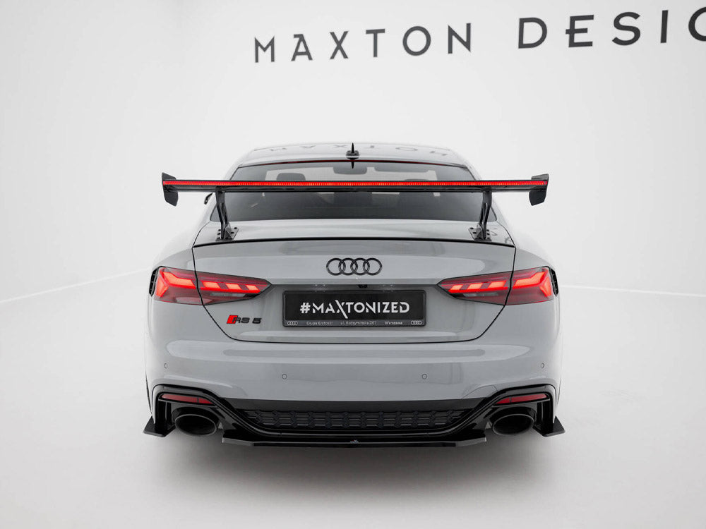 Maxton Design Carbon Spoiler With External Brackets Uprights V.1 + LED Audi A5 / A5 S-Line / S5 / RS5 Coupe F5 / F5 Facelift - CF-AU-S5-2F-C-WING5-EXT-245-P+LED-1 - Image 9