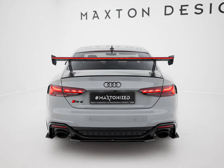 Maxton Design Carbon Spoiler With External Brackets Uprights V.1 + LED Audi A5 / A5 S-Line / S5 / RS5 Coupe F5 / F5 Facelift - CF-AU-S5-2F-C-WING5-EXT-245-P+LED-1 - Image 9