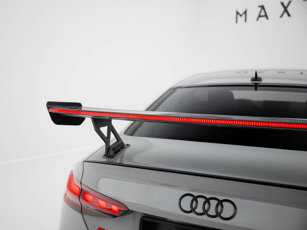 Maxton Design Carbon Spoiler With External Brackets Uprights V.1 + LED Audi A5 / A5 S-Line / S5 / RS5 Coupe F5 / F5 Facelift - CF-AU-S5-2F-C-WING5-EXT-245-P+LED-1 - Image 11