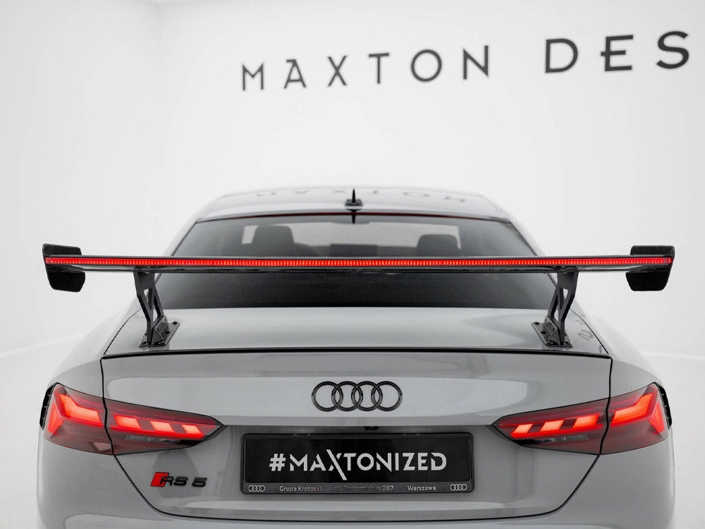 Maxton Design Carbon Spoiler With External Brackets Uprights V.1 + LED Audi A5 / A5 S-Line / S5 / RS5 Coupe F5 / F5 Facelift - CF-AU-S5-2F-C-WING5-EXT-245-P+LED-1 - Image 10