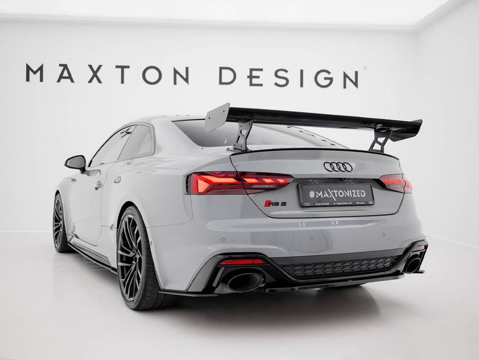 Maxton Design Carbon Spoiler With External Brackets Uprights V.2 Audi A5 / A5 S-Line / S5 / RS5 Coupe F5 / F5 Facelift - CF-AU-S5-2F-C-WING5-EXT-245-P-2 - Image 2