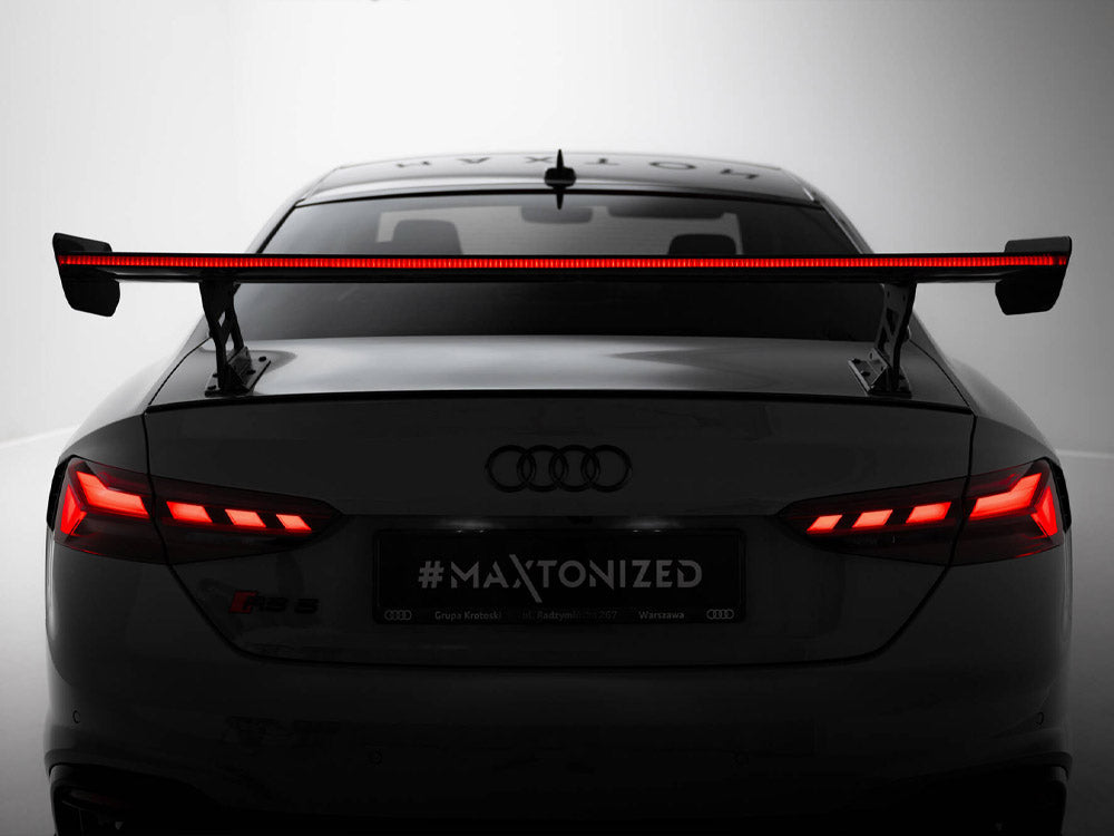 Maxton Design Carbon Spoiler With External Brackets Uprights V.2 + LED Audi A5 / A5 S-Line / S5 / RS5 Coupe F5 / F5 Facelift - CF-AU-S5-2F-C-WING5-EXT-245-P+LED-2 - Image 5