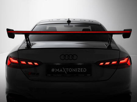 Maxton Design Carbon Spoiler With External Brackets Uprights V.2 + LED Audi A5 / A5 S-Line / S5 / RS5 Coupe F5 / F5 Facelift - CF-AU-S5-2F-C-WING5-EXT-245-P+LED-2 - Image 5
