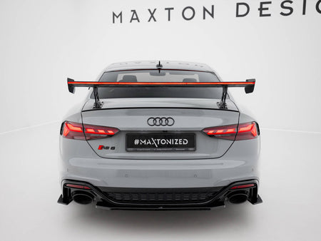 Maxton Design Carbon Spoiler With External Brackets Uprights V.2 + LED Audi A5 / A5 S-Line / S5 / RS5 Coupe F5 / F5 Facelift - CF-AU-S5-2F-C-WING5-EXT-245-P+LED-2 - Image 6