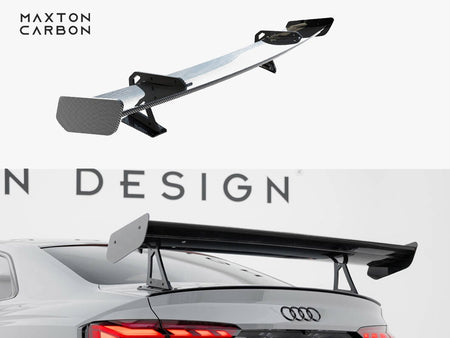 Maxton Design Carbon Spoiler With Upper Swan Mounting Audi A5 / A5 S-Line / S5 / RS5 Coupe F5 / F5 Facelift - CF-AU-S5-2F-C-WING5-UPP-245-P - Image 1