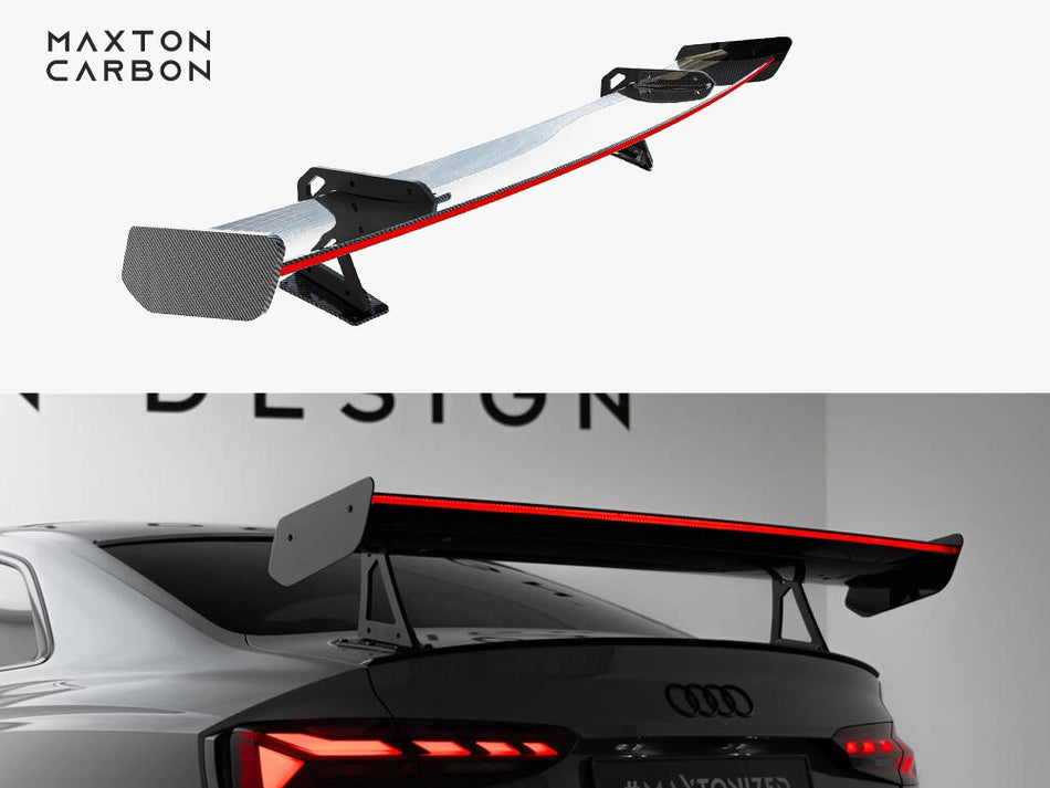 Carbon Spoiler With Upper Swan Mounting + LED Audi A5 / A5 S-Line / S5 / RS5 Coupe F5 / F5 Facelift