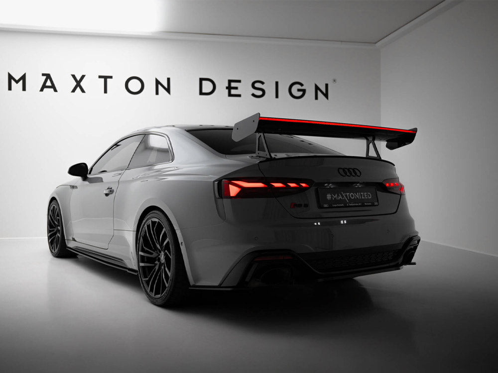 Maxton Design Carbon Spoiler With Upper Swan Mounting + LED Audi A5 / A5 S-Line / S5 / RS5 Coupe F5 / F5 Facelift - CF-AU-S5-2F-C-WING5-UPP-245-P+LED - Image 2