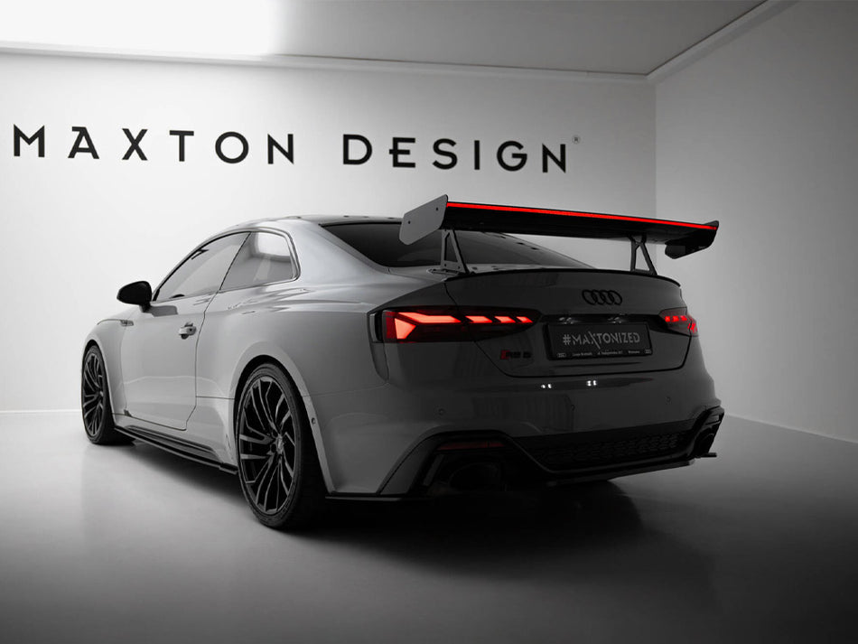 Maxton Design Carbon Spoiler With Upper Swan Mounting + LED Audi A5 / A5 S-Line / S5 / RS5 Coupe F5 / F5 Facelift - CF-AU-S5-2F-C-WING5-UPP-245-P+LED - Image 2