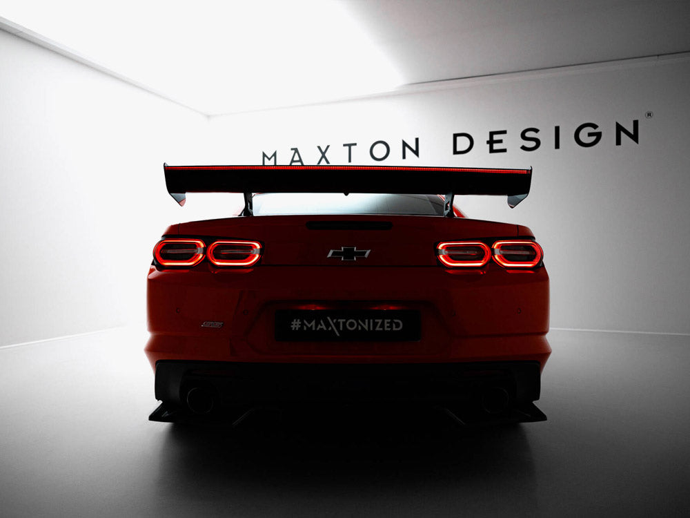 Maxton Design Carbon Spoiler With Internal Brackets Uprights + LED Chevrolet Camaro SS Mk6 Facelift - CF-CH-CA-6F-SS-WING5-INT-245-P+LED - Image 3