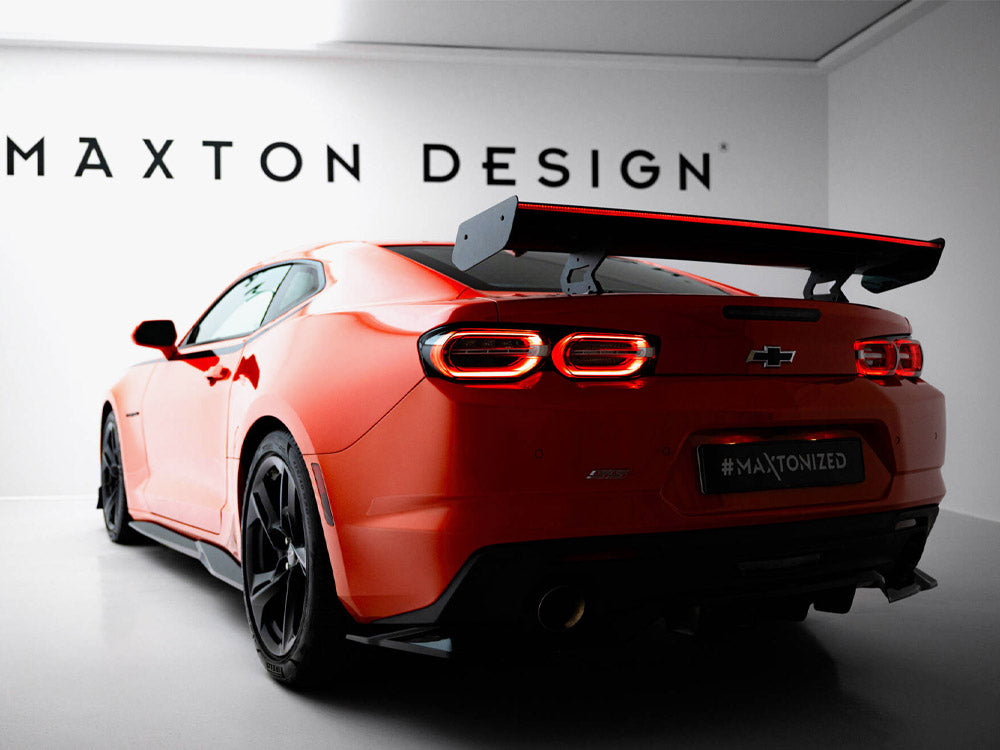 Maxton Design Carbon Spoiler With Internal Brackets Uprights + LED Chevrolet Camaro SS Mk6 Facelift - CF-CH-CA-6F-SS-WING5-INT-245-P+LED - Image 2
