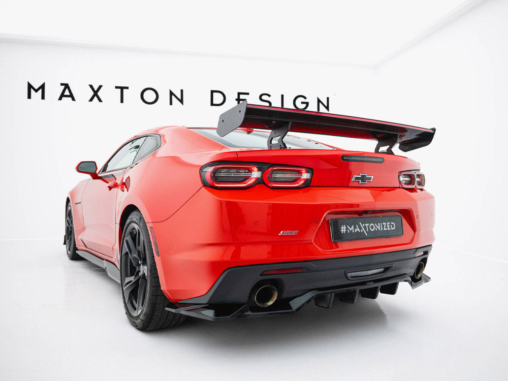 Maxton Design Carbon Spoiler With Internal Brackets Uprights + LED Chevrolet Camaro SS Mk6 Facelift - CF-CH-CA-6F-SS-WING5-INT-245-P+LED - Image 5