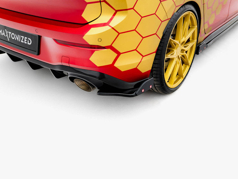 Maxton Design Rear Side Splitters V.1 + Flaps Volkswagen Golf GTI Clubsport Mk8 Facelift - VW-GO-8-GTI-CS-RSD1G+RSF - Image 3