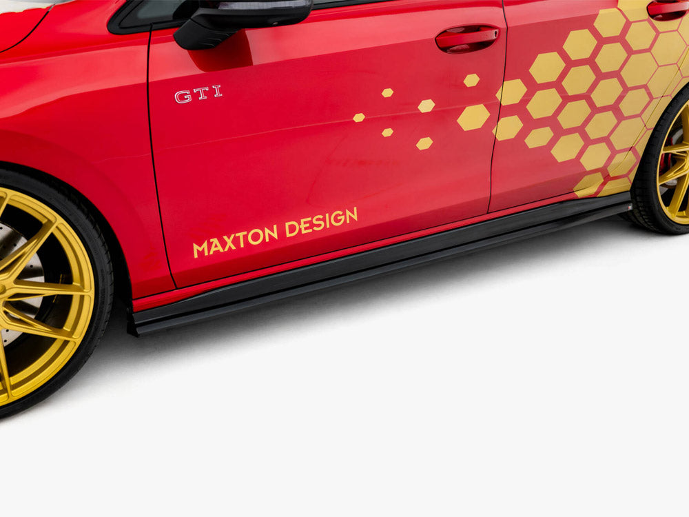 Maxton Design Side Skirts Diffusers V.2 Volkswagen Golf GTI Clubsport Mk8 Facelift - VW-GO-8F-GTI-CS-SD2G - Image 3