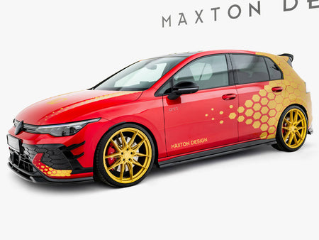 Maxton Design Side Skirts Diffusers V.1 Volkswagen Golf GTI Clubsport Mk8 Facelift - VW-GO-8F-GTI-CS-SD1G - Image 2