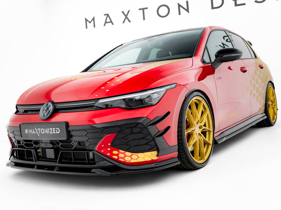 Maxton Design Front Splitter V.1 Volkswagen Golf GTI Clubsport Mk8 Facelift - VW-GO-8F-GTI-CS-FD1G - Image 2