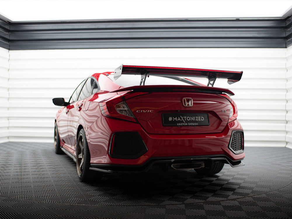 Maxton Design Carbon Spoiler With Internal Brackets Uprights + LED Honda Civic SI Mk10 - CF-HO-CI-10-SI-WING5-INT-245-P+LED - Image 3