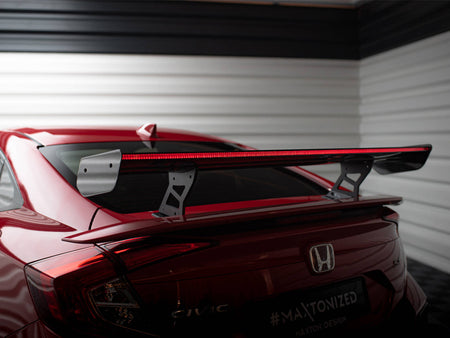 Maxton Design Carbon Spoiler With Internal Brackets Uprights + LED Honda Civic SI Mk10 - CF-HO-CI-10-SI-WING5-INT-245-P+LED - Image 5
