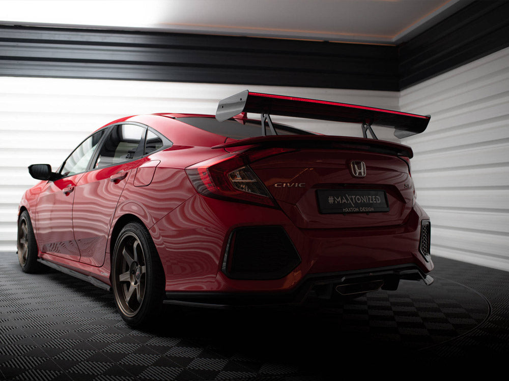 Maxton Design Carbon Spoiler With Upper Swan Mounting + LED Honda Civic SI Mk10 - CF-HO-CI-10-SI-WING5-UPP-245-P+LED - Image 2