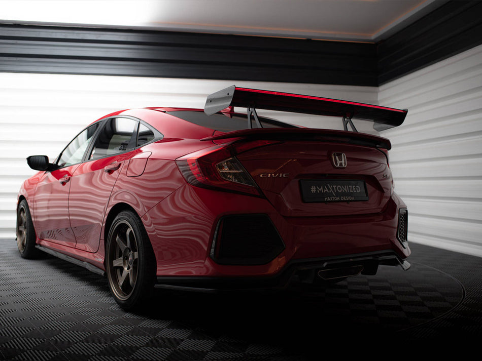 Maxton Design Carbon Spoiler With Upper Swan Mounting + LED Honda Civic SI Mk10 - CF-HO-CI-10-SI-WING5-UPP-245-P+LED - Image 2
