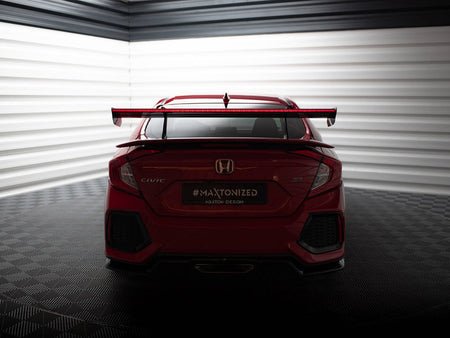 Maxton Design Carbon Spoiler With Upper Swan Mounting + LED Honda Civic SI Mk10 - CF-HO-CI-10-SI-WING5-UPP-245-P+LED - Image 3