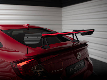 Maxton Design Carbon Spoiler With Upper Swan Mounting + LED Honda Civic SI Mk10 - CF-HO-CI-10-SI-WING5-UPP-245-P+LED - Image 4