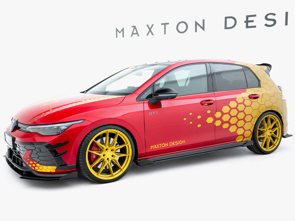 Maxton Design Street PRO Side Skirts Diffusers + Flaps Volkswagen Golf GTI Clubsport Mk8 Facelift - VWGO8GTICNC-SD1B+SRF1G - Image 2