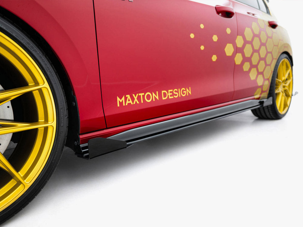 Maxton Design Street PRO Side Skirts Diffusers + Flaps Volkswagen Golf GTI Clubsport Mk8 Facelift - VWGO8GTICNC-SD1B+SRF1G - Image 4