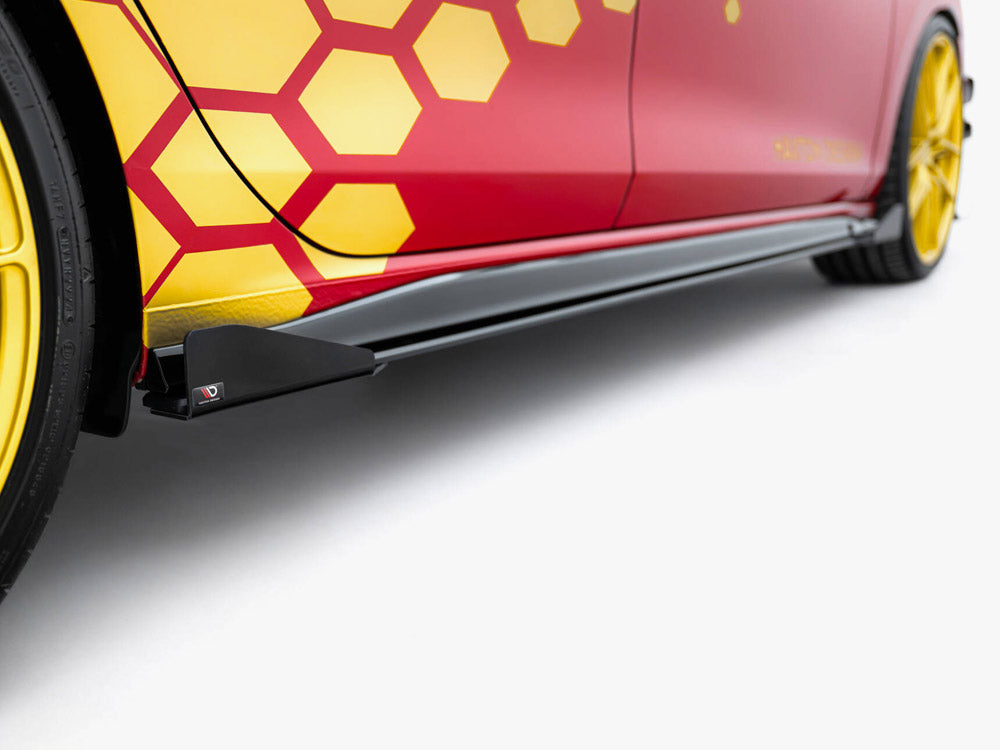Maxton Design Street PRO Side Skirts Diffusers + Flaps Volkswagen Golf GTI Clubsport Mk8 Facelift - VWGO8GTICNC-SD1B+SRF1G - Image 5
