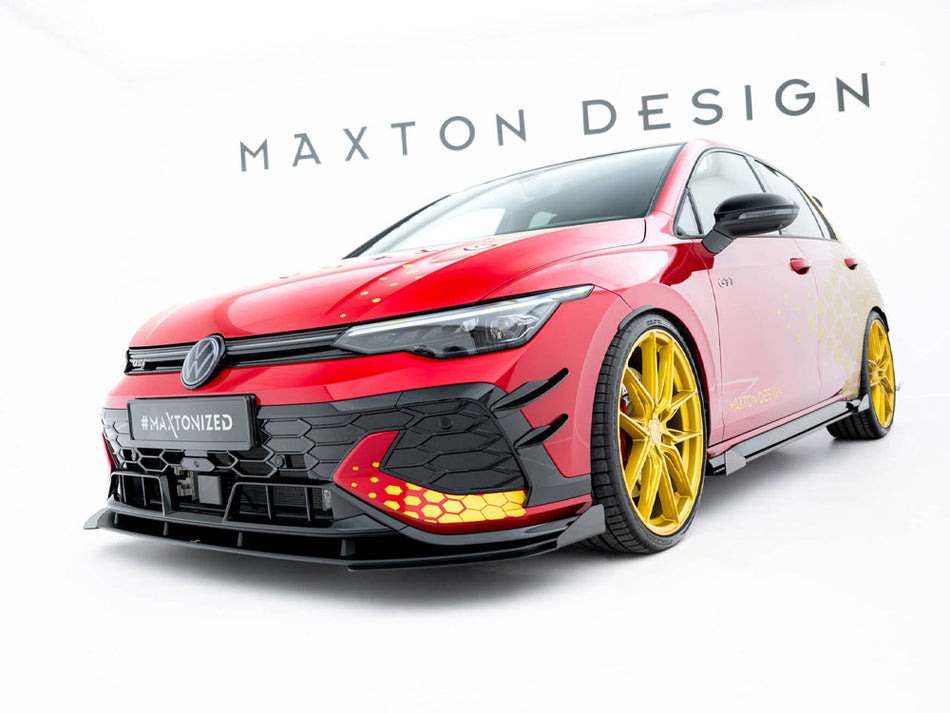 Street PRO Front Splitter + Flaps Volkswagen Golf GTI Clubsport Mk8 Facelift