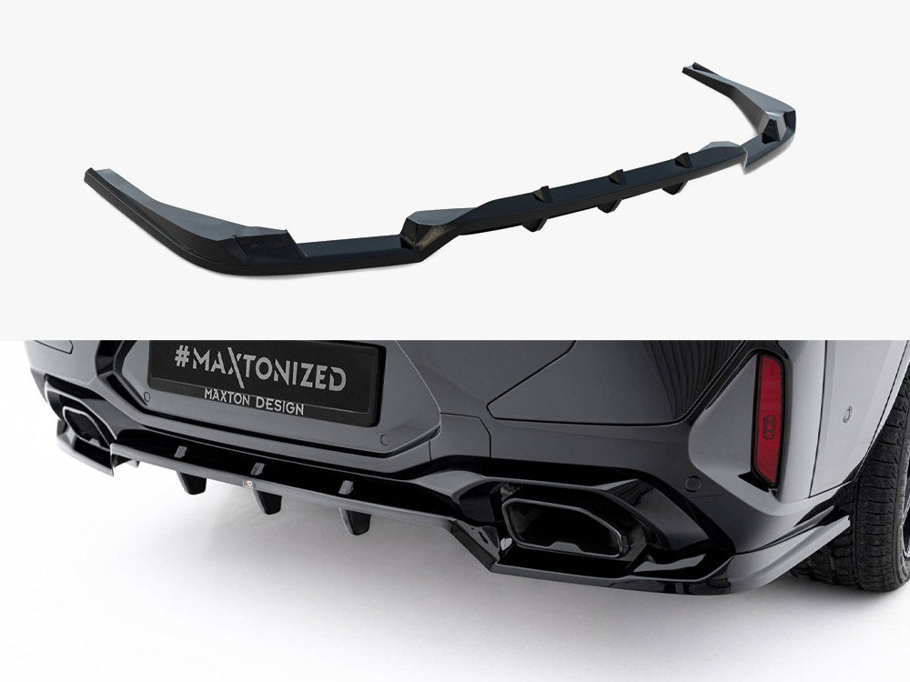 Maxton Design Rear Splitter (Vertical Bars) V.2 BMW X4 M-Pack G02 Facelift - BM-X4-02F-MPACK-RD2G+RD3G - Image 1