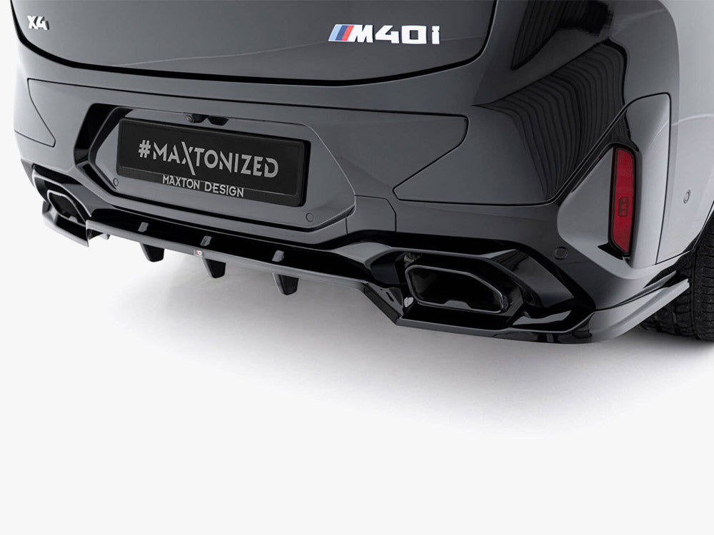 Maxton Design Rear Splitter (Vertical Bars) V.2 BMW X4 M-Pack G02 Facelift - BM-X4-02F-MPACK-RD2G+RD3G - Image 3