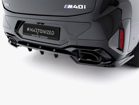 Maxton Design Rear Splitter (Vertical Bars) V.2 BMW X4 M-Pack G02 Facelift - BM-X4-02F-MPACK-RD2G+RD3G - Image 3