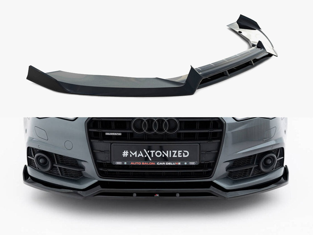 Maxton Design Front Splitter V.3 Audi A6 / A6 C7 S-Line / S6 C7 Facelift - AU-A6-C7F-SLINE-FD2G+FD2RG - Image 1