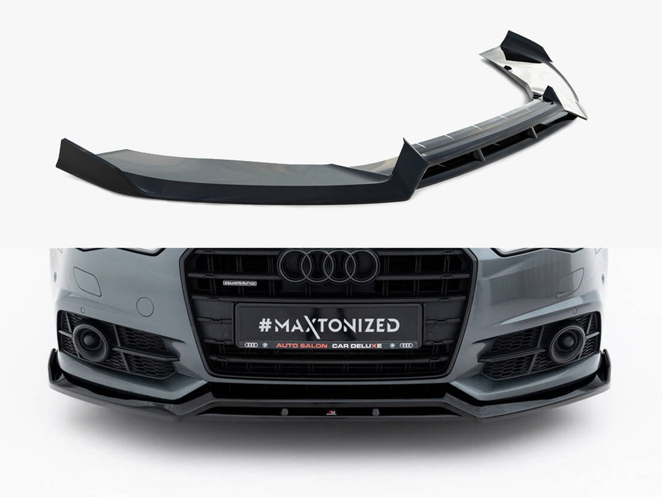 Maxton Design Front Splitter V.3 Audi A6 / A6 C7 S-Line / S6 C7 Facelift - AU-A6-C7F-SLINE-FD2G+FD2RG - Image 1