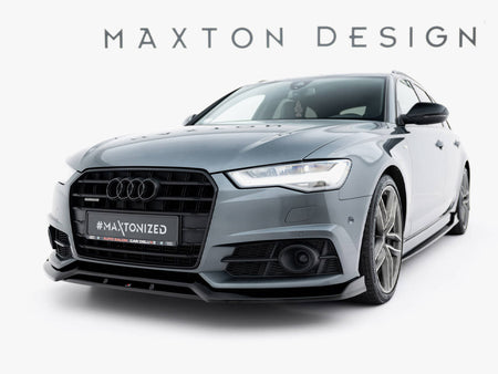 Maxton Design Front Splitter V.3 Audi A6 / A6 C7 S-Line / S6 C7 Facelift - AU-A6-C7F-SLINE-FD2G+FD2RG - Image 2