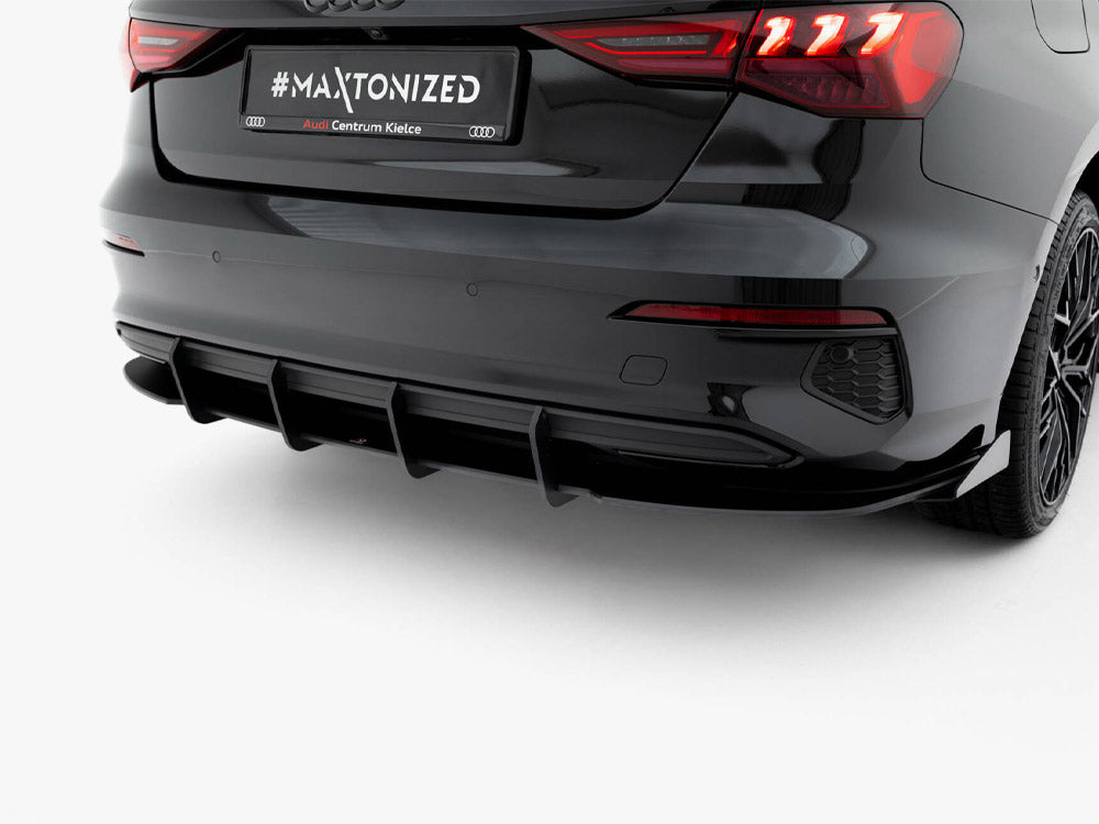 Maxton Design Street PRO Rear Diffuser + Flaps Audi A3 Sedan 8Y - AUA38YSCNC-RS1B+RSF1G - Image 3