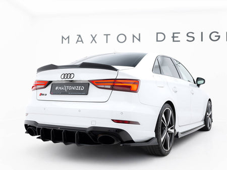 Maxton Design Street PRO Rear Diffuser V.2 Audi RS3 Sedan 8V Facelift - AURS38VFSCNC-RS2B - Image 2