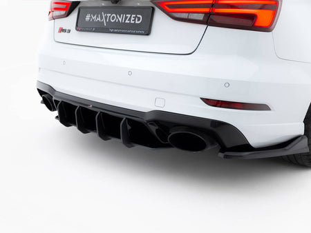 Maxton Design Street PRO Rear Diffuser V.2 Audi RS3 Sedan 8V Facelift - AURS38VFSCNC-RS2B - Image 4