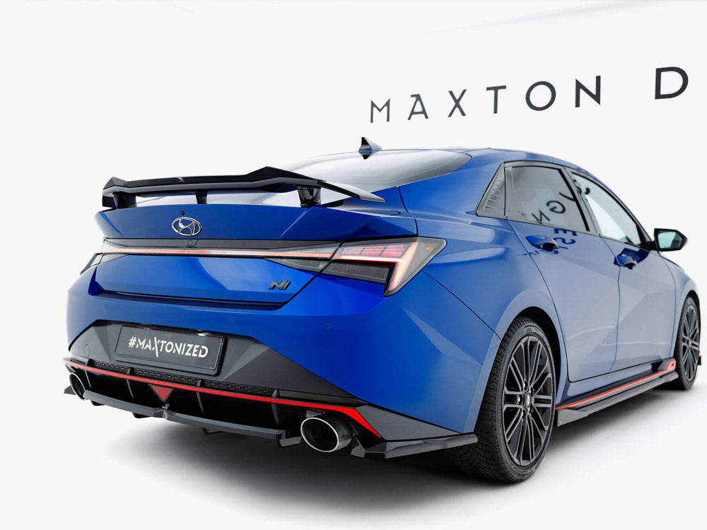 Maxton Design Central  Rear Splitter (Vertical Bars) Hyundai Elantra N Mk7 - HY-EL-7-N-RD1G+RD2G - Image 2