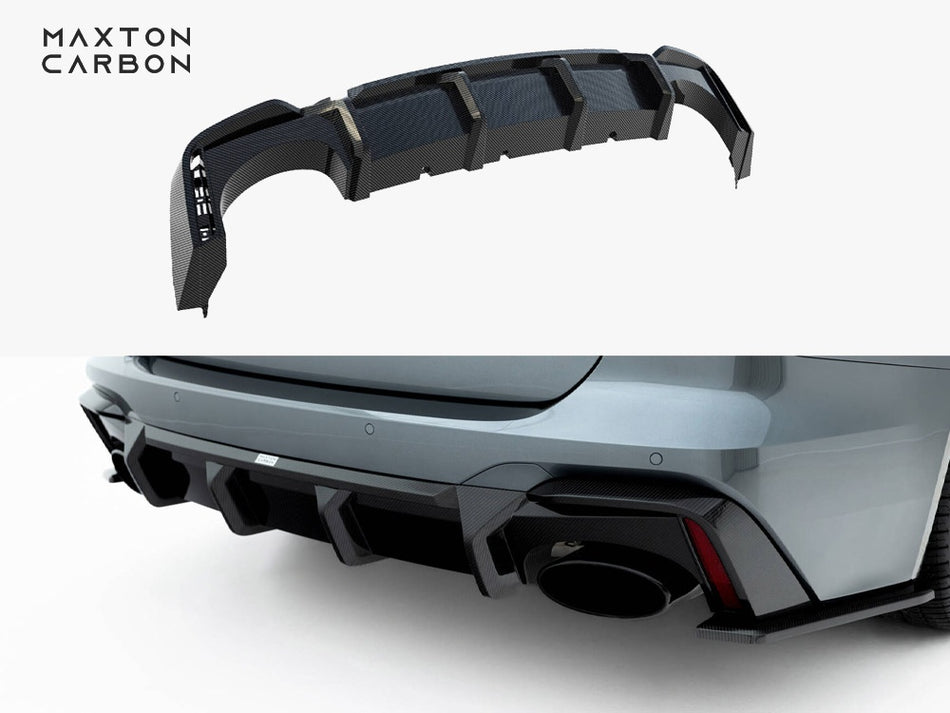 Maxton Design Prepreg Carbon Fiber Rear Diffuser Audi RS6 C8 (version without towbar) - CF-AU-RS6-C8-RS1-245-P - Image 1