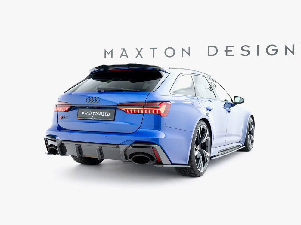 Prepreg Carbon Fiber Rear Diffuser Audi RS6 C8 / C8 Facelift (version with towbar)