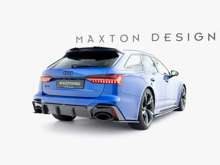 Prepreg Carbon Fiber Rear Diffuser Audi RS6 C8 / C8 Facelift (version with towbar)
