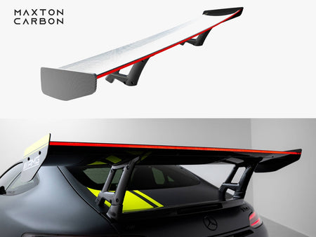 Maxton Design Carbon Spoiler + LED Mercedes-AMG GTR C190 Facelift - CF-ME-AMG-GTR-1F-WING4-245-P+LED - Image 1